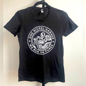 Black Biker Graphic Tee